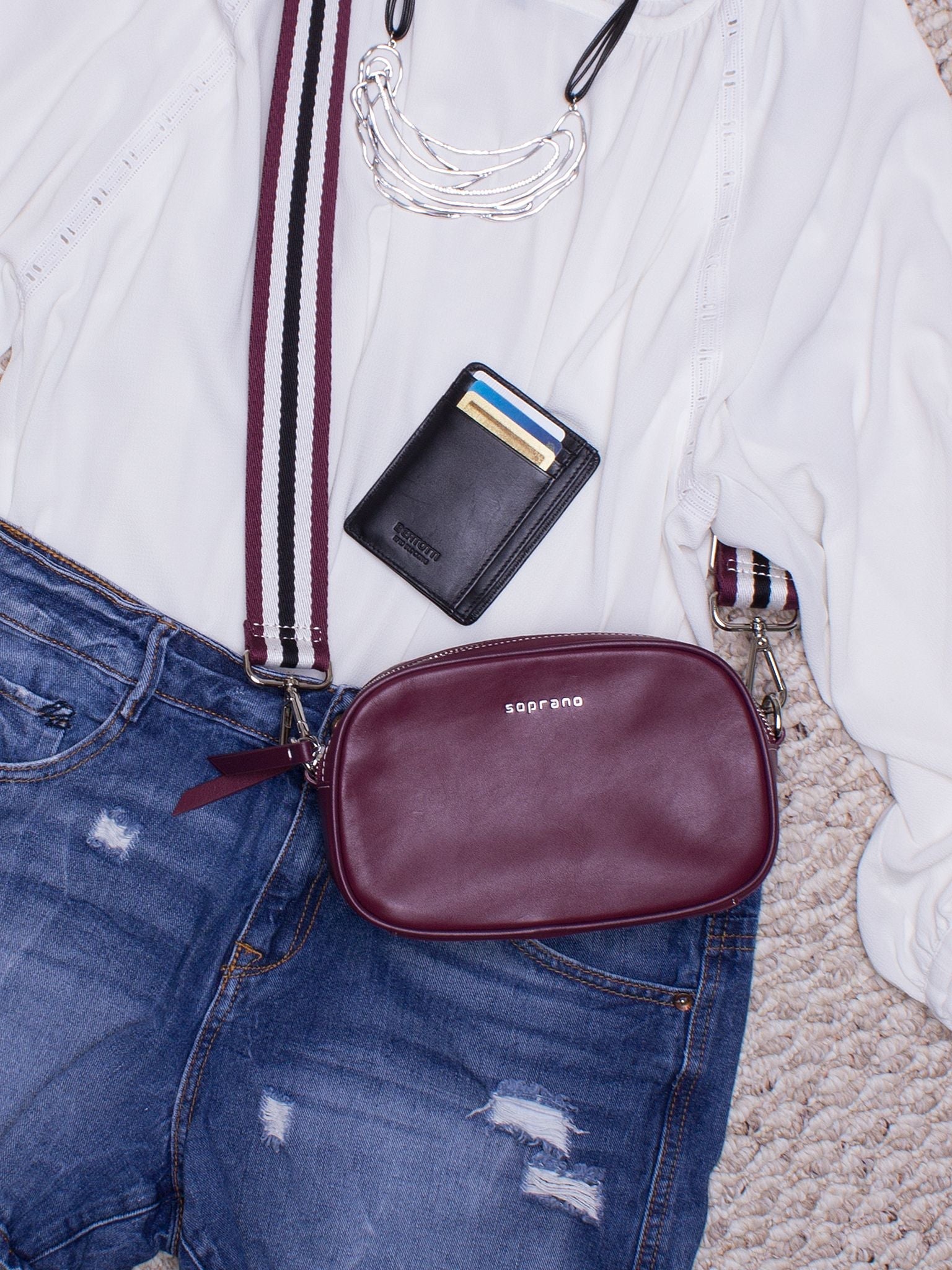 Designer Pick - Toni Small Crossbody / Chest / Waist / Shoulder Bag Convertible & Get-A-Way Cardholder